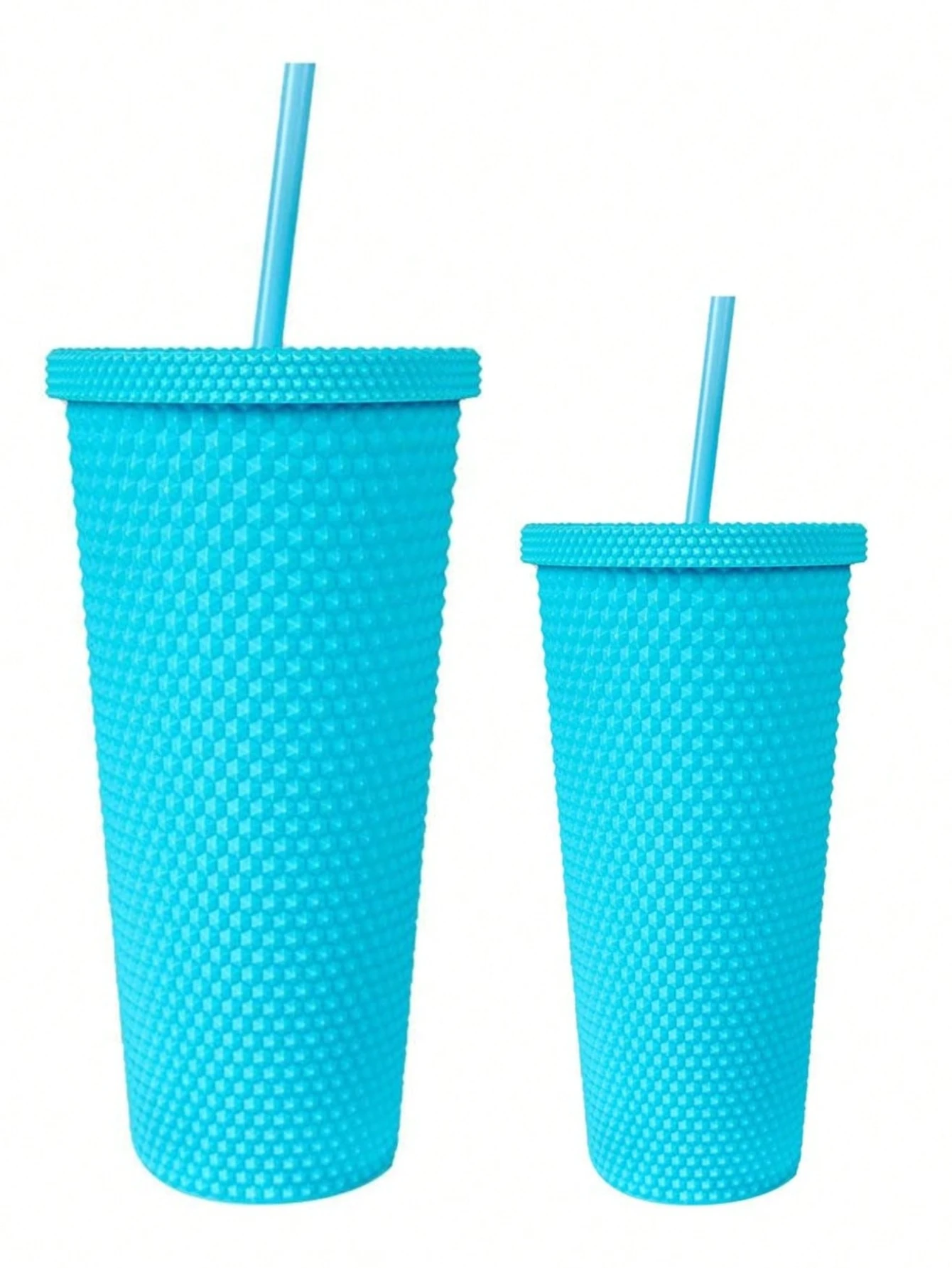 مجموعة من 2 كوب ترمس غير لامع للمشروبات الساخنة والباردة، كوب بقشة عصري #5