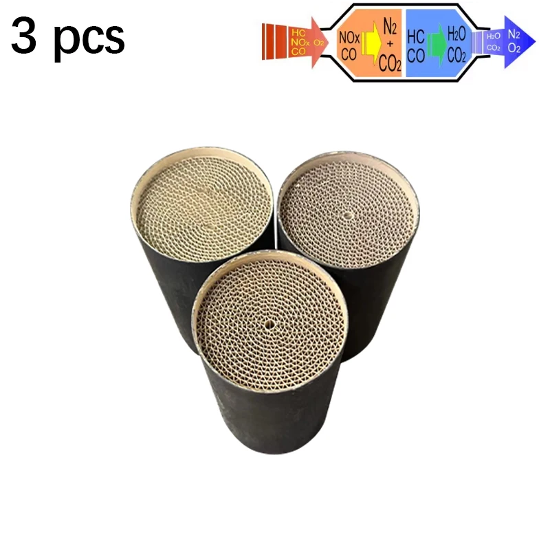 53*100mm Universal High Performance Motorcycle Catalytic Converter Metal Honeycomb Catalytic Core