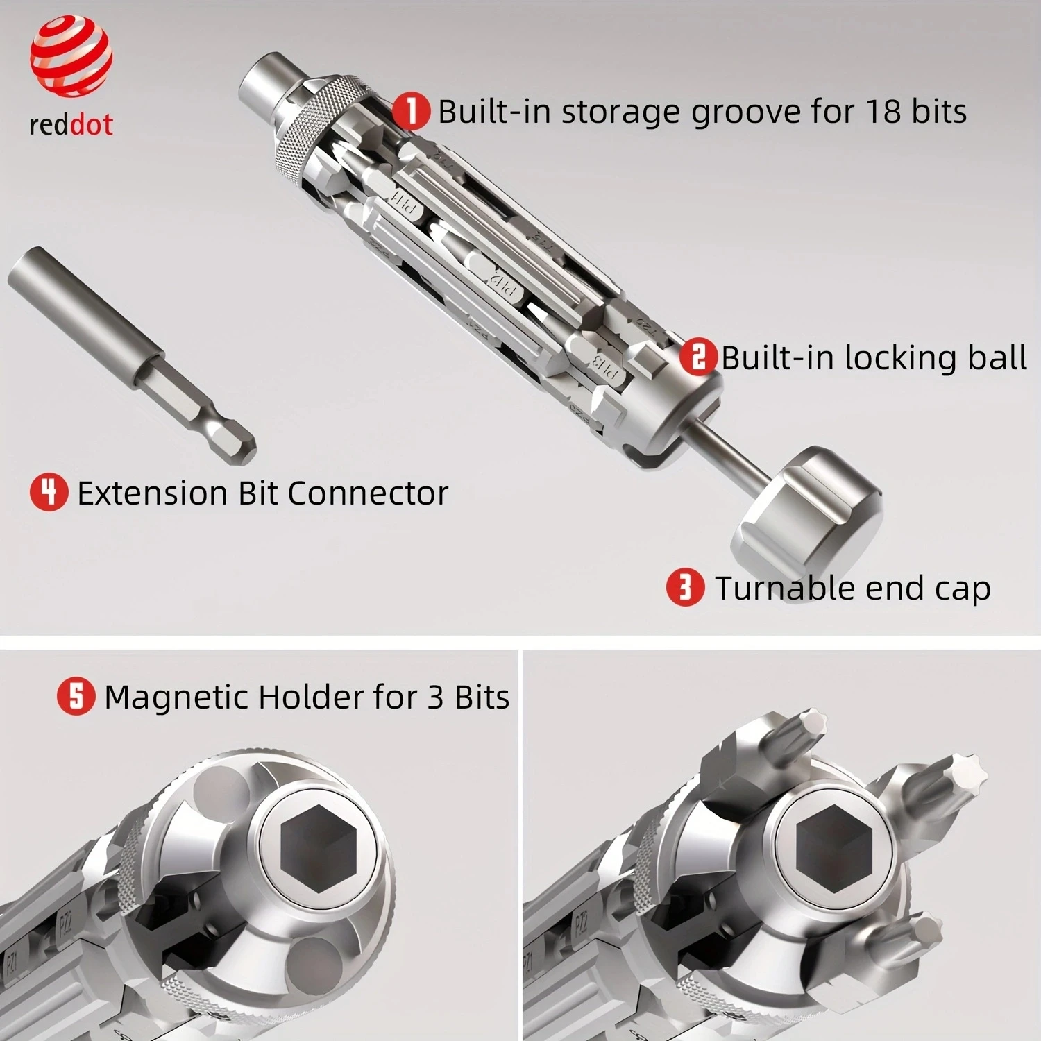 VMAN Precision Multi-function Screwdriver Set Magnetic Phillips Torx Drill Bit with Power Settings for Outdoor Home Daily Repair