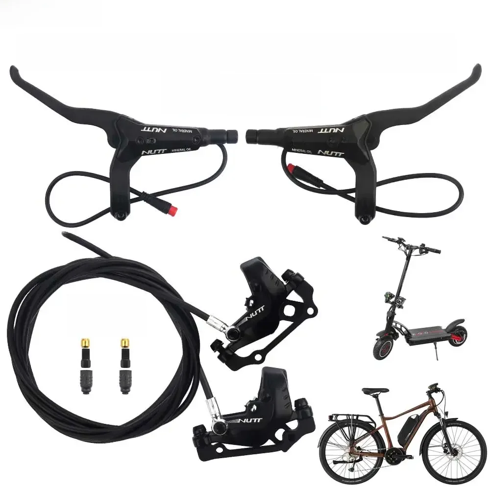 AliExpress NONE NUTT Electric Sooter Brake Kugoo Electric Scooter Hydraulic Brakes 4 Pistons 140 160 180 MTB Brakes for KUGOO Dualtro