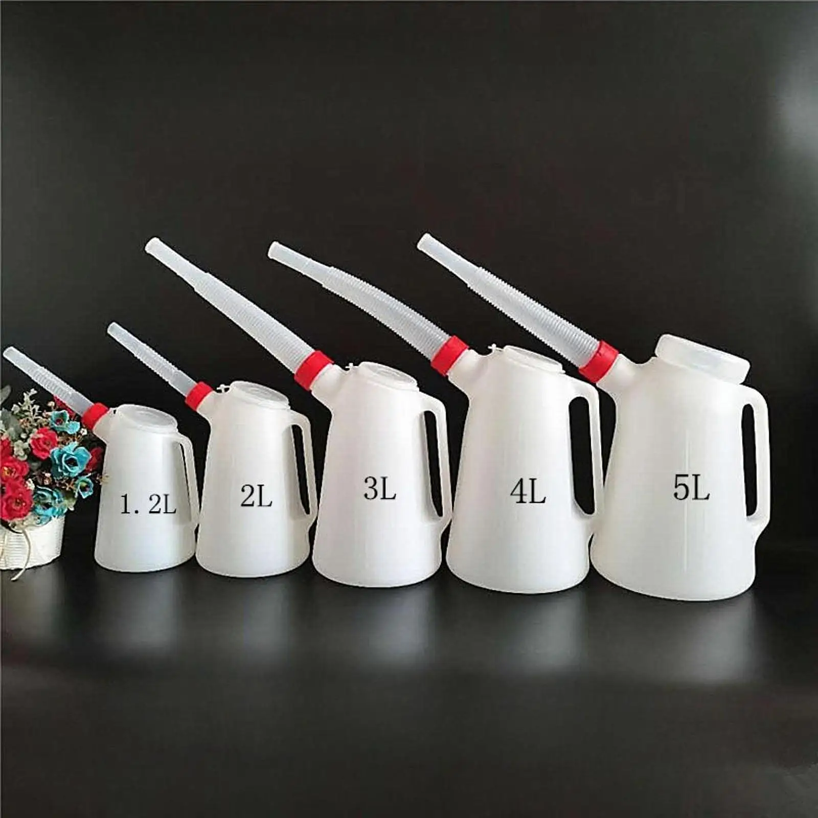 Fuel Oil Mixing Bottle Oil Ratio Bottle Oil Can with Spout Portable High Capacity Ratio Bottle for Measuring and Dispensing