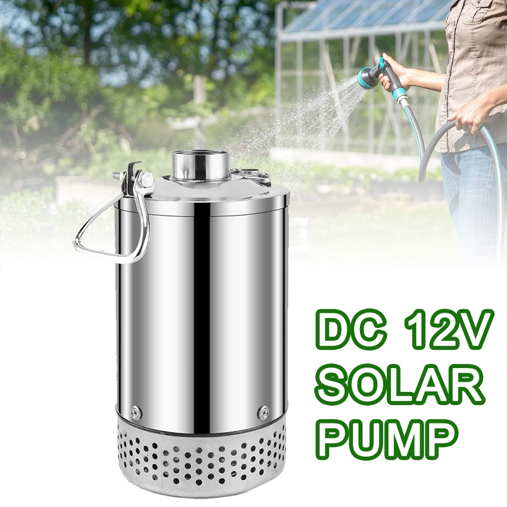 Small 12V Stainless Steel High Pressure Submersible Water Transfer Irrigation Pump High Volume DC 12 Volt Solar Sprayer Pump