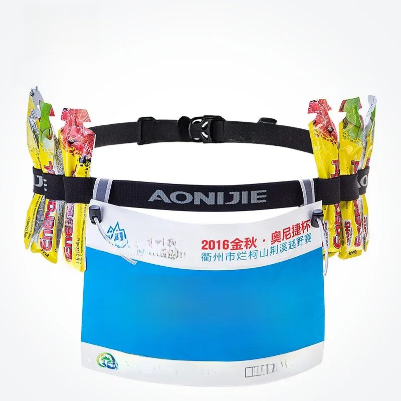 AONIJIE Unisex E4076 E4435 Running Race Number Belt Waist Pack Bib Holder For Triathlon Marathon Cycling Motor with 6 Gel Loops — zdjęcie 2