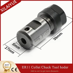 ER11 Chuck spindle motor shaft extension rod spindle collet lathe tools spindle cutter rod 5mm 6mm 8mm holder inner.