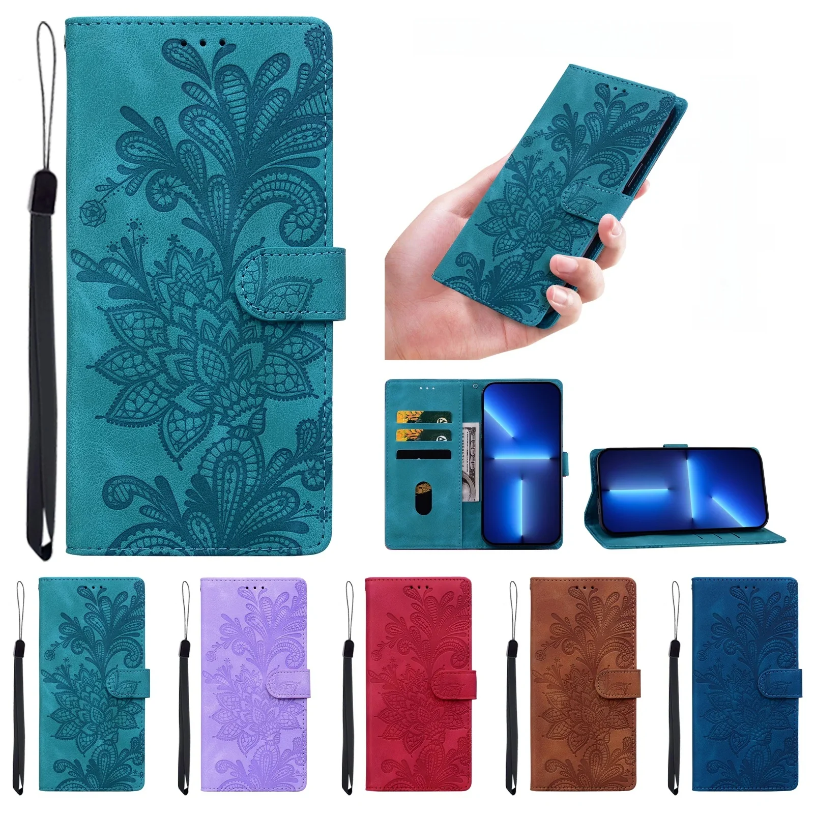 Magnetische Flip Leather Cover Wallet Case Voor Samsung Galaxy A03S A04S A05S A12 A13 A14 A15 A16 A21S A22 A23 A25 A26 A36 A56 4G/5G - afbeelding 2