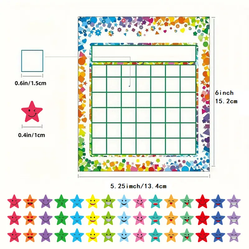 30 عبوة من مخطط المكافآت الحافز للفصل الدراسي مخطط السلوك المنزلي للطلاب مع 1500 قطعة من ملصقات النجوم 6 تصميمات كور تشا
