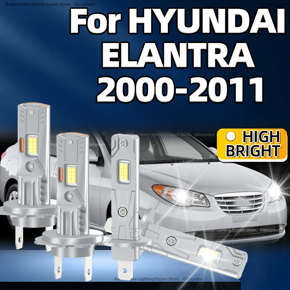 

2/4 шт. турбо-лампа 6000K H7 H1 светодиодный автомобильный свет 50000LM Plug Play для HYUNDAI ELANTRA 2000 2001 2002 2003 2004 2005-2011