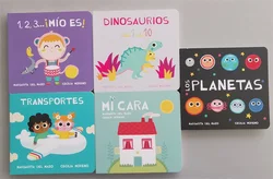 Random 3 Books Parent Child Kids Toddler Baby Spanish Book Cute Picture Interesting Knowledge Education Cardboard Libros Age 0-3