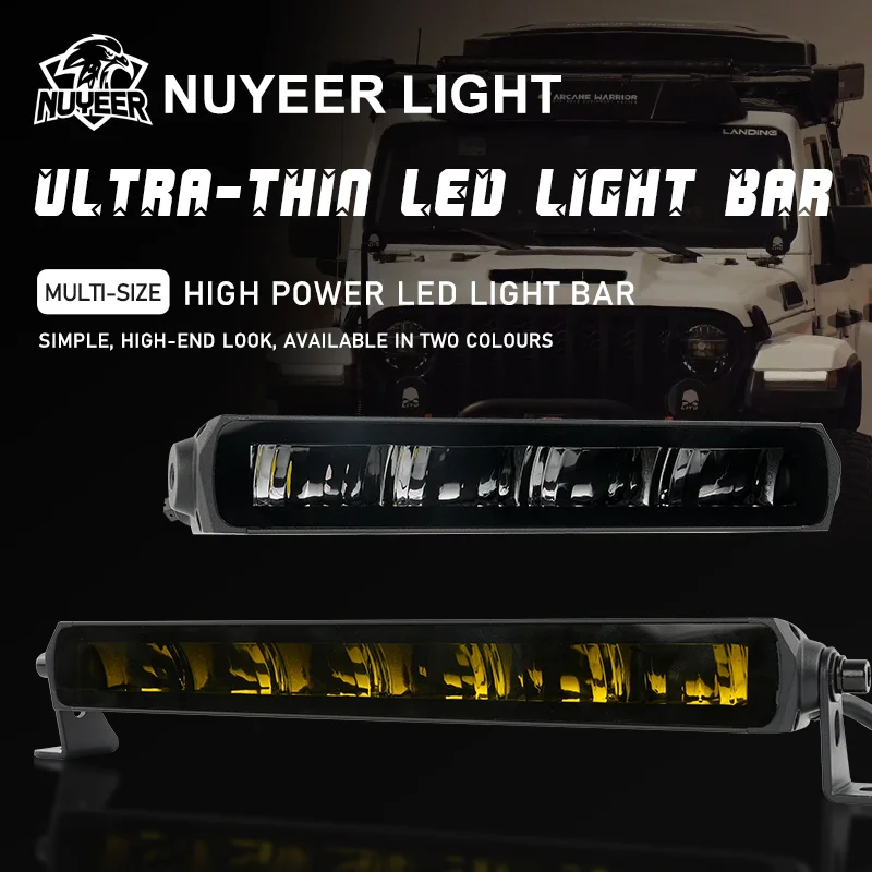 Slim 20 Inch LED Light Bar White Yellow 30