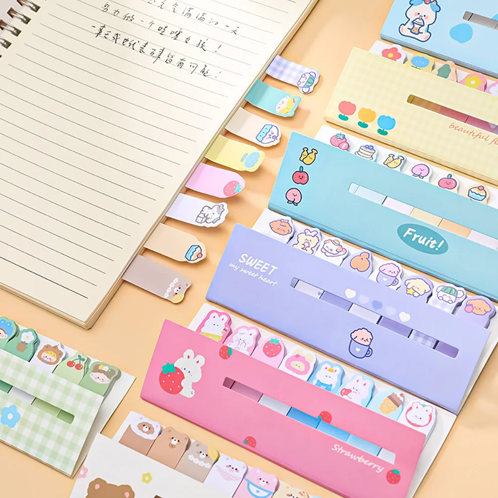 120 Sheets Cute Sticky notes Sticky Index Tabs Sticker Indexing Bookmarks Page Mark To Do List Stationery Office School Supplies
