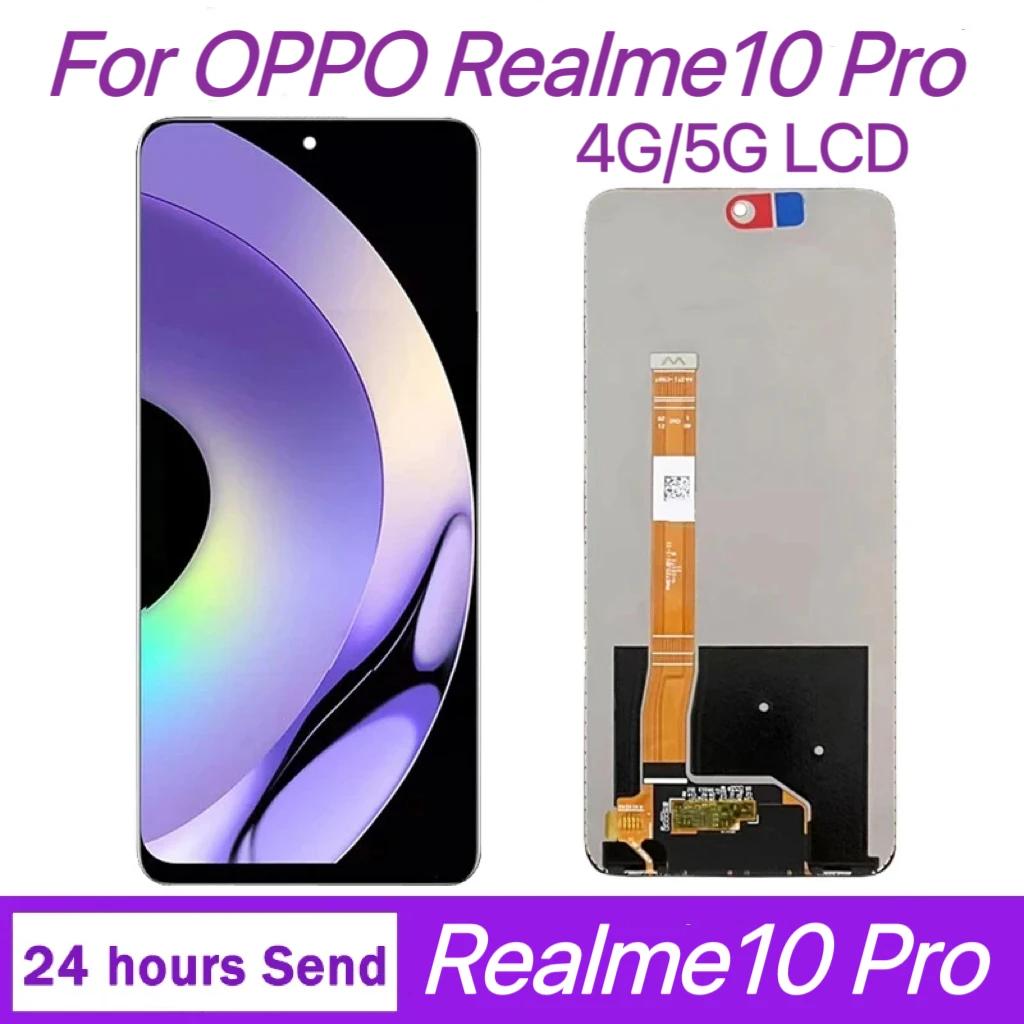 

6.72 “Original For Oppo Realme10 4G/5G/10Pro LCD Display Screen Touch Panel Digitizer Assembly Replacement inside and outside