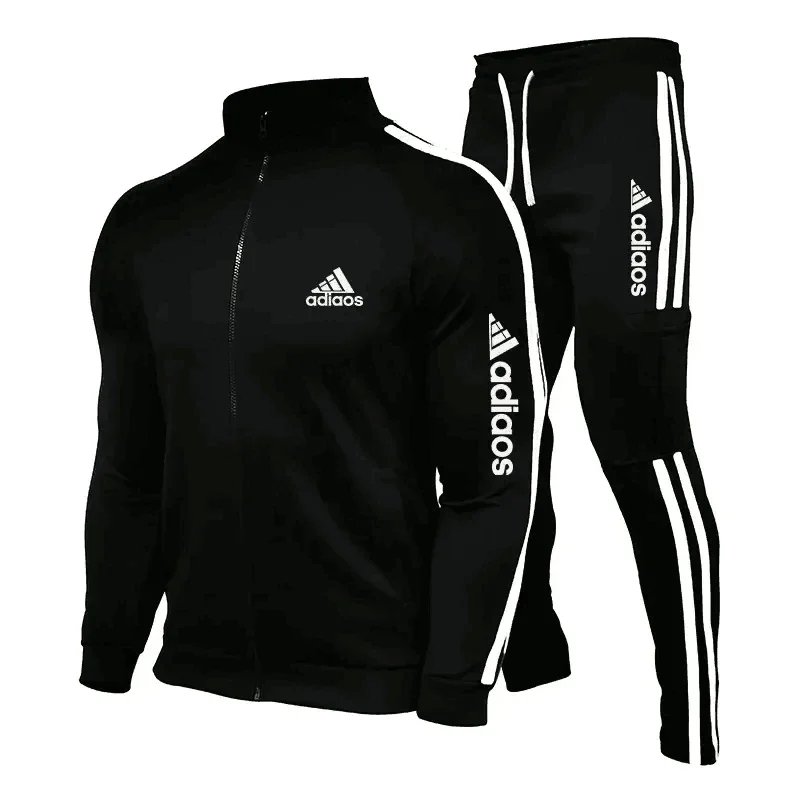 Men\'s Zipper Stand up Collar Sportswear Set, Sweatshirts and Sweatshirts, Sportswear, Running, Fitness Clothes, New, 2024