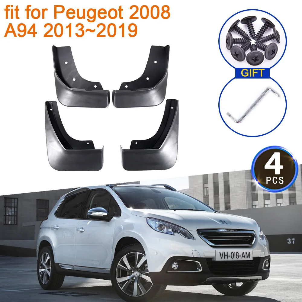 4x for Peugeot 2008 A94 2013 2014 2015 2016 2017 2018 2019 Mud Flaps Mudguards Splash Fender Guard Front Rear Wheels Accessories