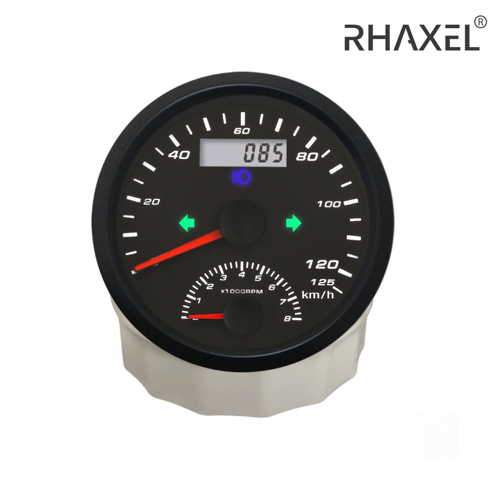 

Автомобильный GPS Спидометр RHAXEL 85 мм, одометр, тахометр с подсветкой 9-32 В для RV, ATV, UTV, лодки, мотоцикла