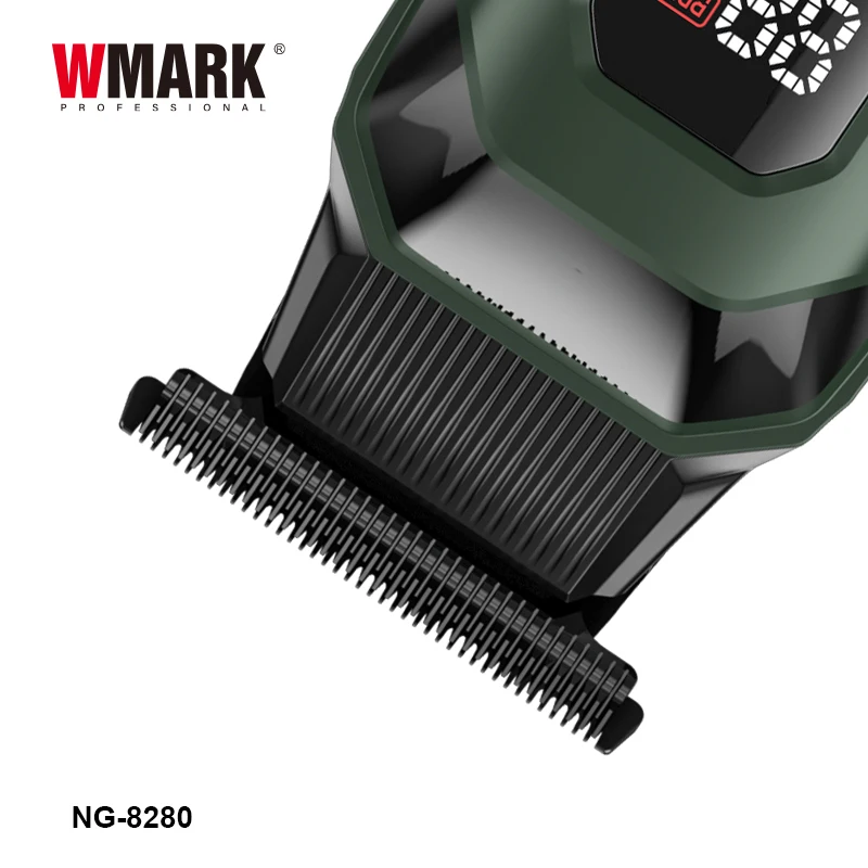 WMARK NG-8280 Professionele hogesnelheidstondeuse, tondeuse, DLC-mes, elektronische tondeuse, keramisch mes