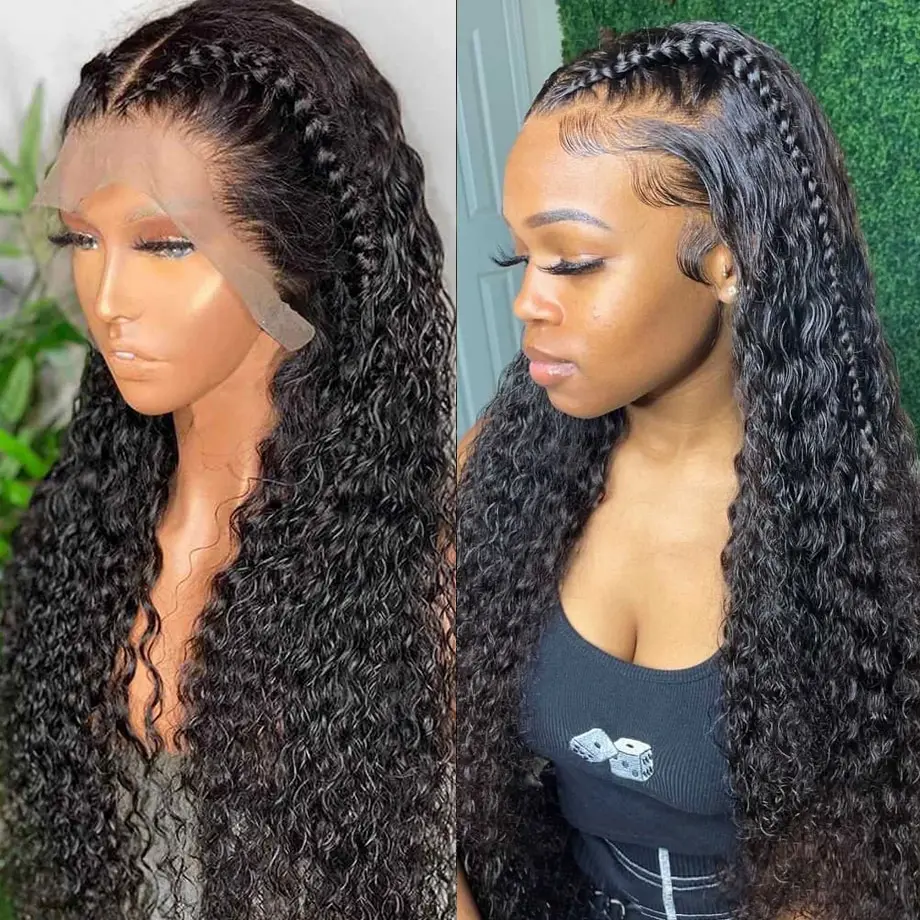 

Water Wave Lace Front Wig Human Hair Wigs For Black Women Brazilian Hair 30 Inch Wet And Wavy HD Loose Deep Wave Frontal Wig