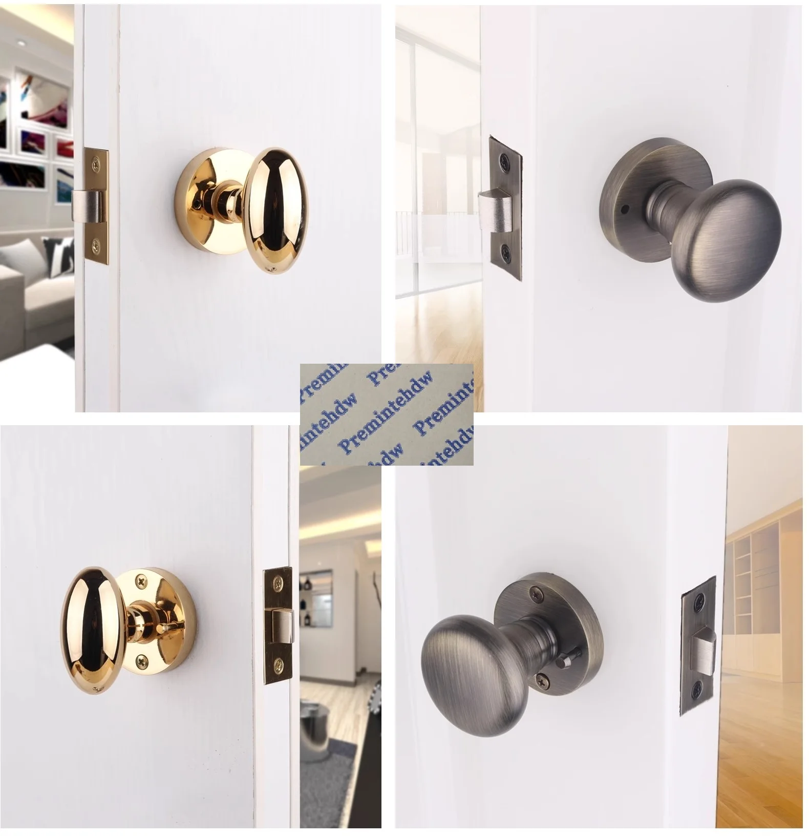 

1Piece Zinc Door Latch With Mushroom Egg Shaped Knob Push Pin Lock Chrome Gold Gun Black