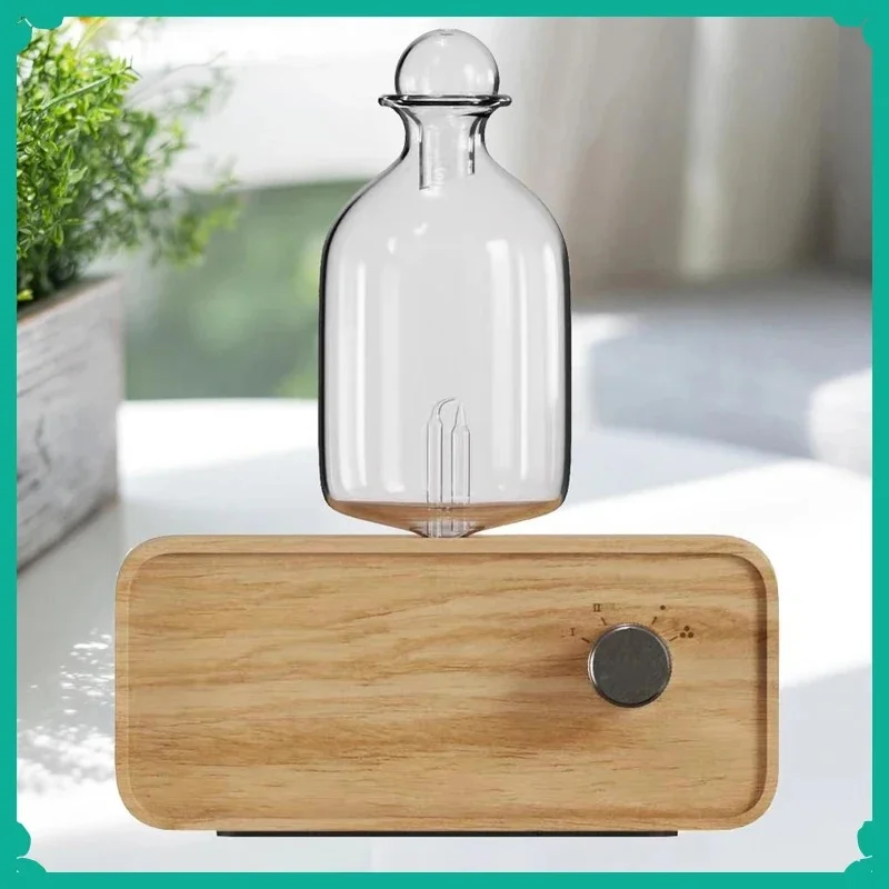 Essentiële Olie Diffuser Glas Lucht Geurverspreider Houtnerf Basis 2600mAh Professionele Machine Vernevelaar Voor Thuiskantoor Kamer - afbeelding 2