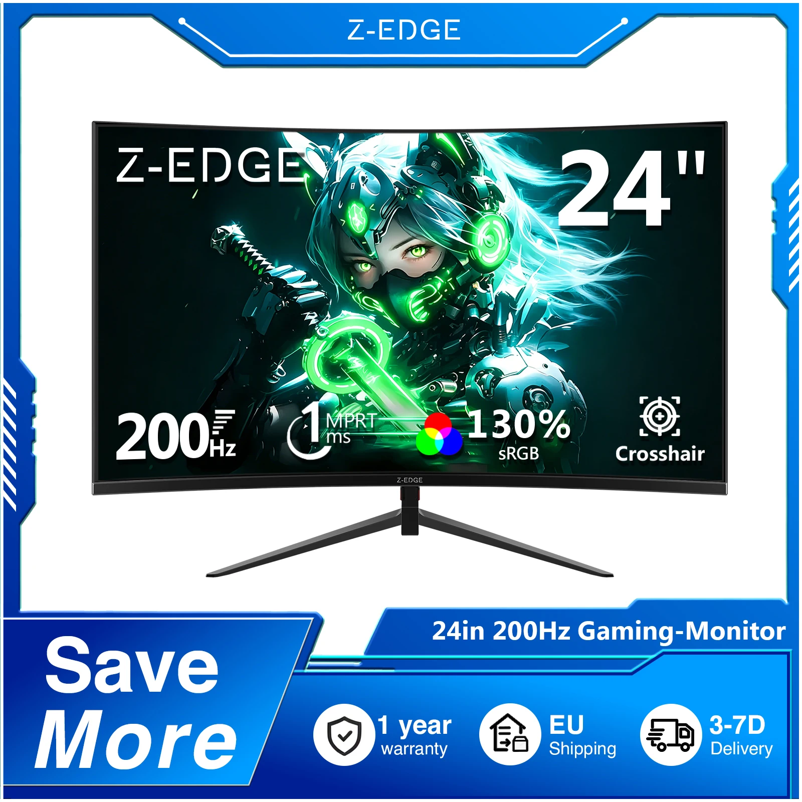 Monitor Z-EDGE curvo 24″ 200Hz