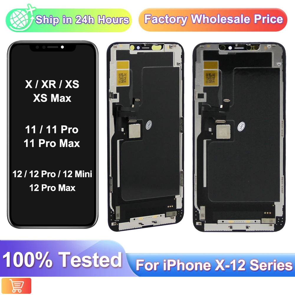 

RJ Incell LCD for iPhone X XS XS Max XR Display Touch Screen Digitizer iPhone 11 12mini 13 Pro Max 14 Display Screen Replacement