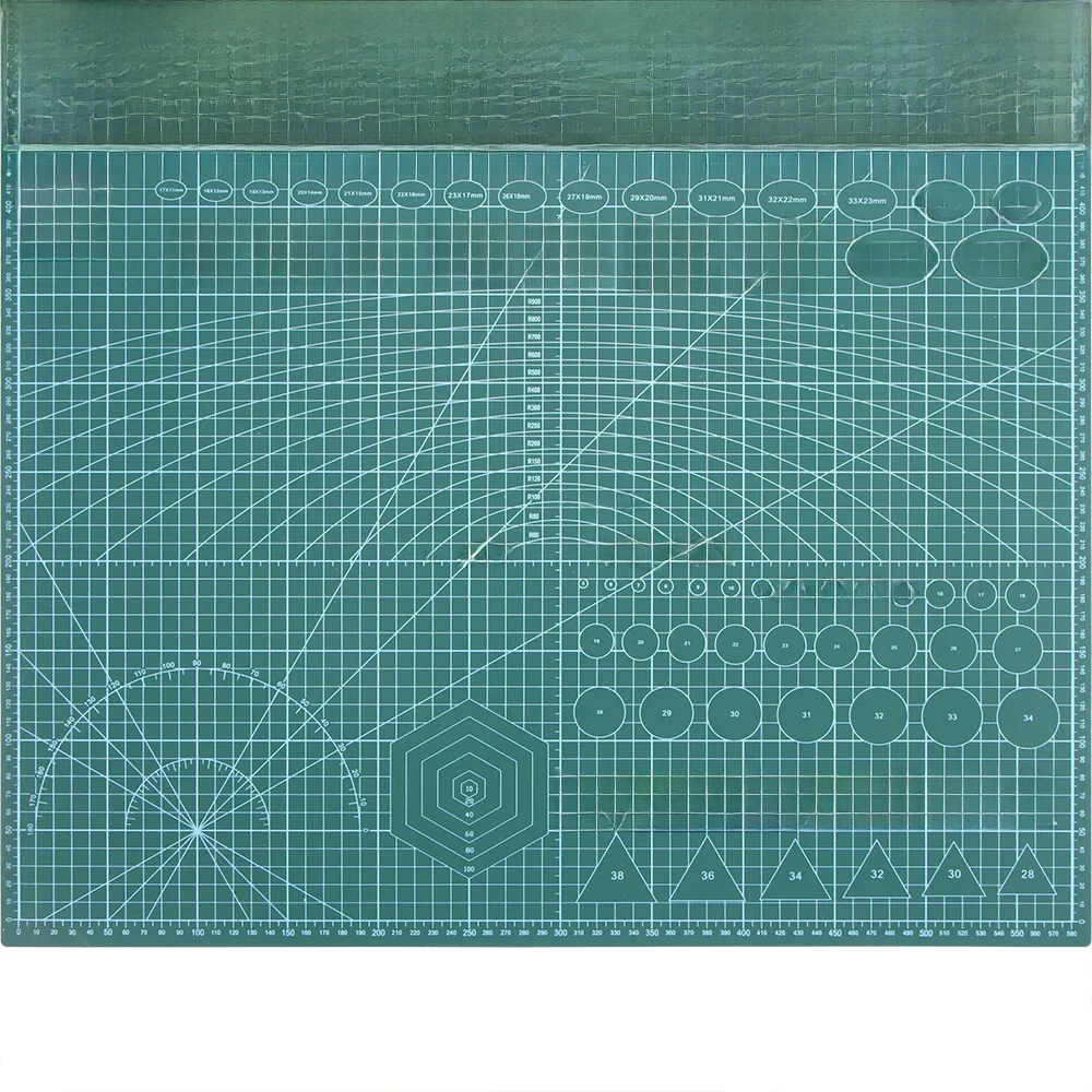 QJH 60*45cm A2 mata do cięcia pcv trwała samonaprawiająca się DIY szycie studencka papier artystyczny podkładka do grawerowania skórzane narzędzie rzemieślnicze — zdjęcie 2