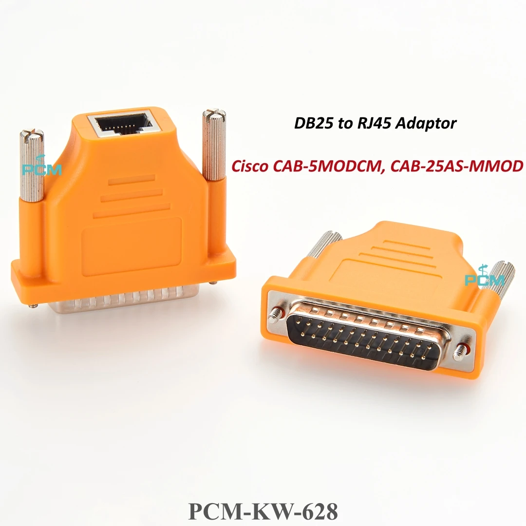 

DB25 male plug to RJ45 female jack socket modem Adaptor Cisco compatible CAB-5MODCM CAB-25AS-MMOD for router Access server