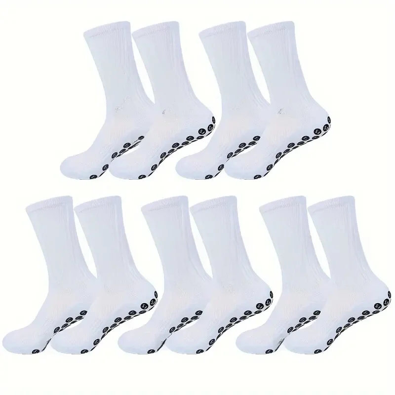 5 Paar rutschfeste Fußballsocken, atmungsaktiv, verschleißfest, Outdoor-Sportsocken für Fußball, Rugby, Basketball, Laufen