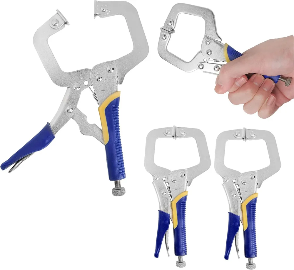 1PC Metal C Clamp,6 inch Welding Clamps Set, Welding Locking C Clamps Face Clamps for Woodwork Adjustable Fastener Quick Release