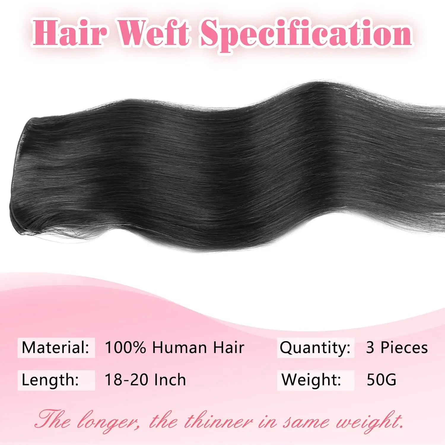 Sixstarhair mão amarrada extensões de trama real remy cabelo humano 50g 3 peças 18'20' extensões de cabelo costurar em extensões para mulher