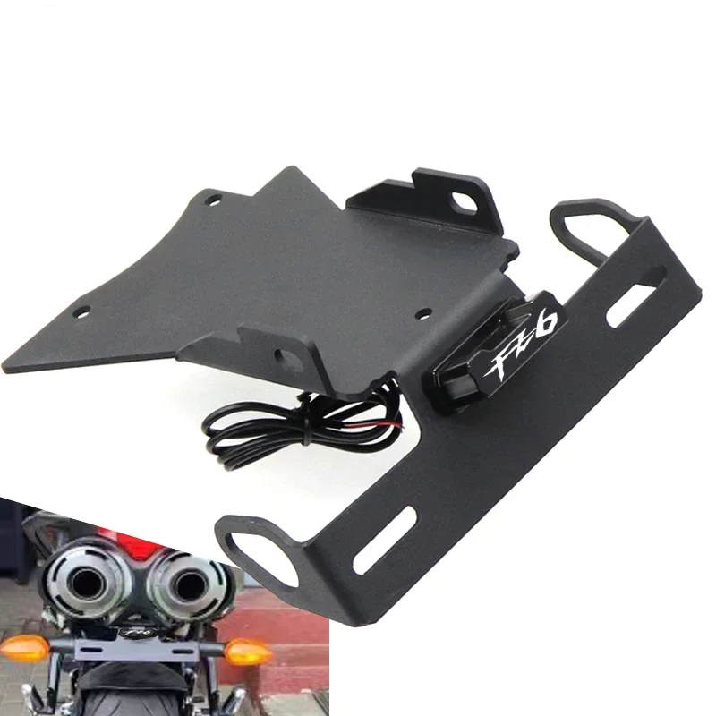 Support de plaque d'immatriculation pour YAMAHA FZ6, lumière LED FZ6N FZ6S 2004 – 2010 FZ6 N/S, accessoires de moto, éliminateur de garde-boue arrière bien rangé