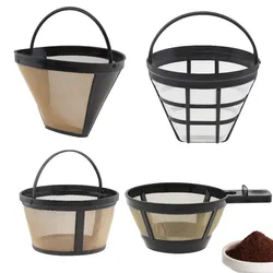 10-12 Cups Reusable Coffee Filters Universal Coffee Filter Basket Coffeeware Spoon Strainer Tea Brewer Home Kitchen Accessories