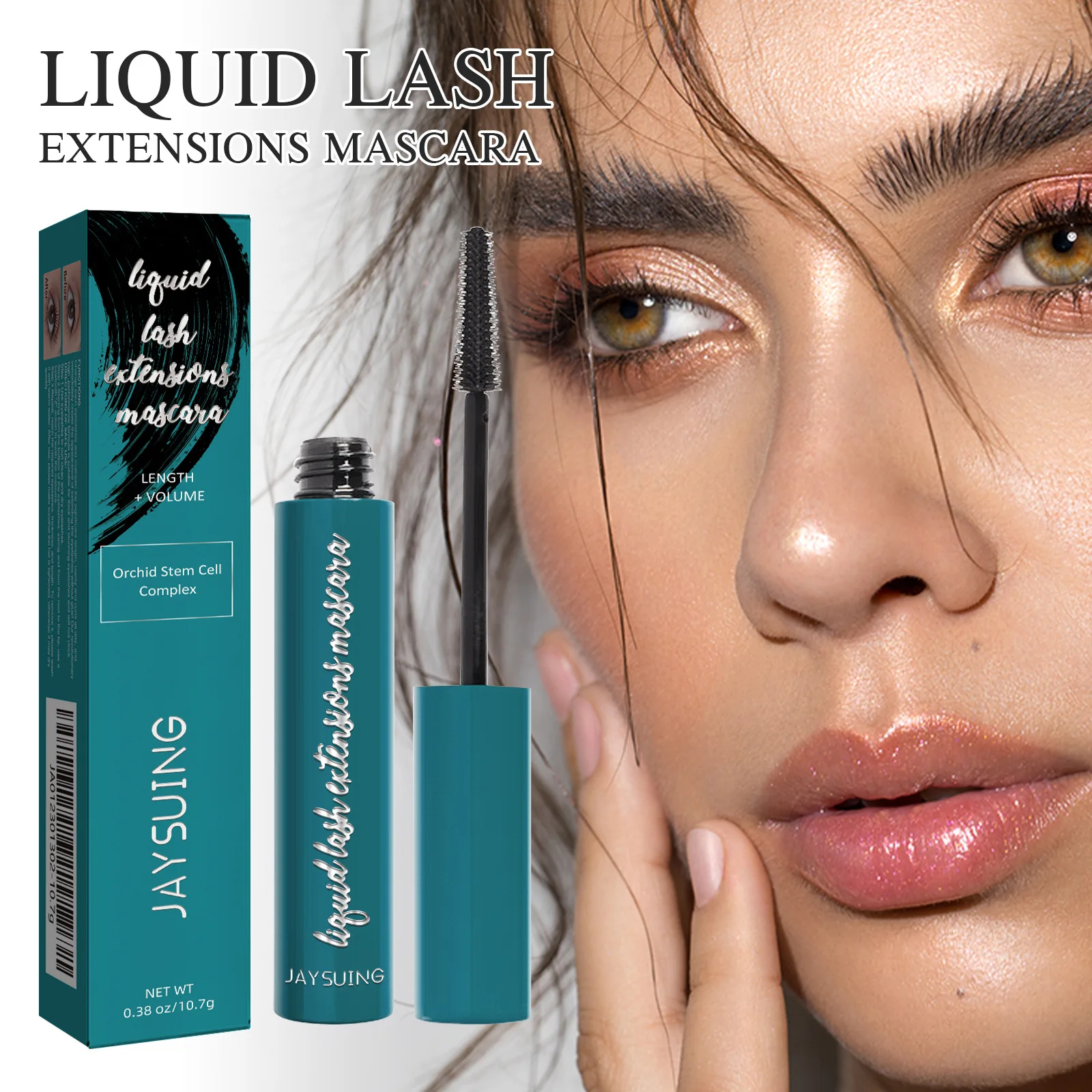 

Jaysuing 10.7g Curling Eyelashes Mascara Lengthen Lash Thicken Enhancer Non Smudging Black Volumizing Eyelash Extension Mascara