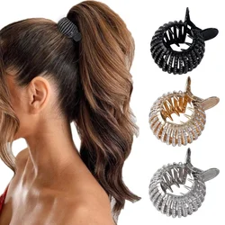 Fashionable new round alloy ponytail clip grab clip hot ponytail fixed to prevent sagging