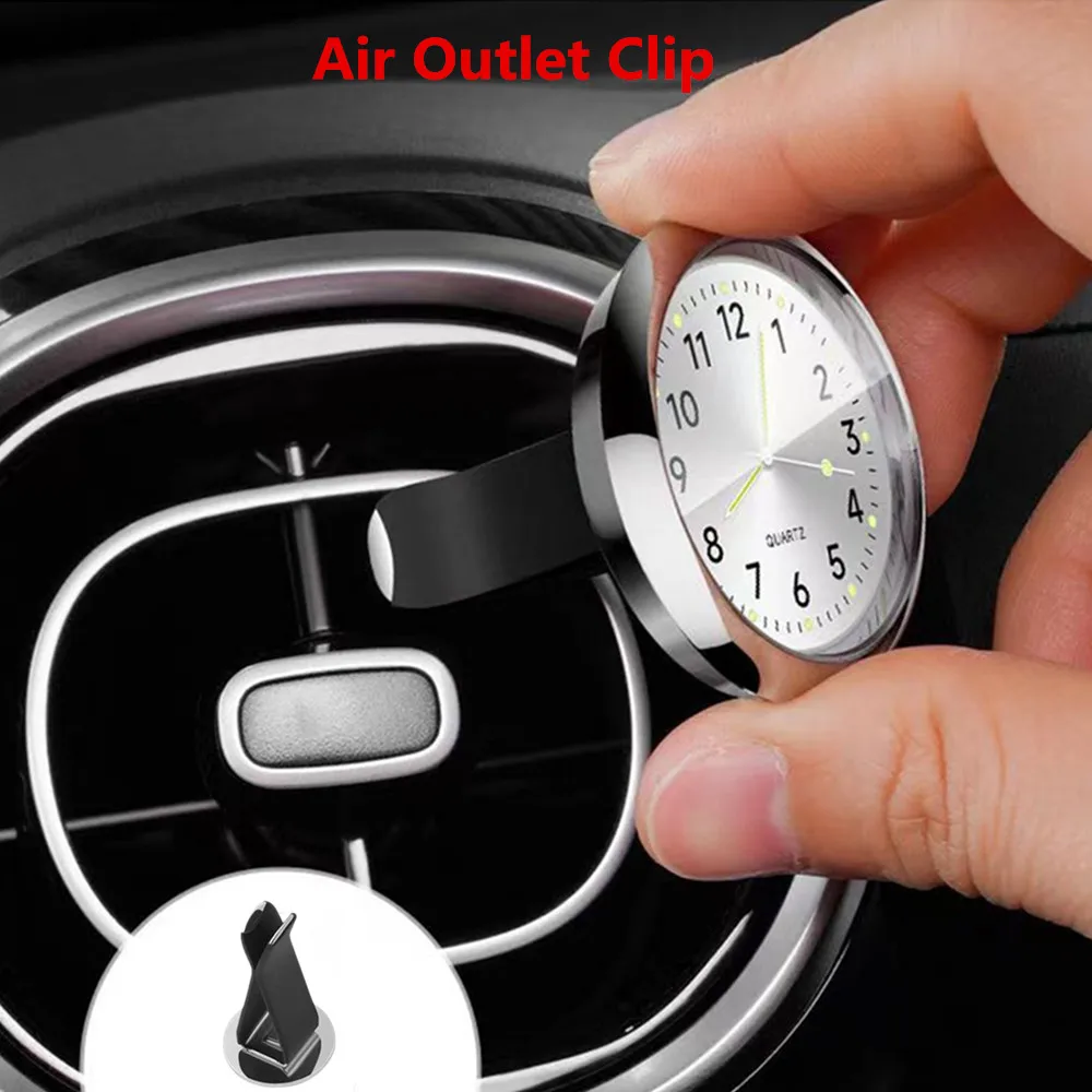 Auto Car Dashboard Clock With Mini Watch Quartz Electronic Timepiece For Motorcycle Bicycle, Waterproof In-Car Decor Accessories