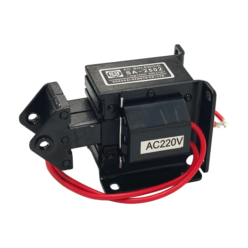 AC Pull-Type Electromagnet SA-2502 MQ6-1.5N, AC Traction Solenoid, 1.5 kg Force, 15 mm Stroke