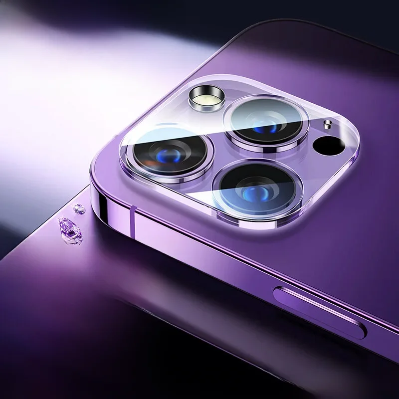 Protecteur de verre d'objectif d'appareil photo 9000D, pour iPhone 14 13 12 11 Pro Max Mini, verre trempé iPhone14 7 8 Plus SE X S R