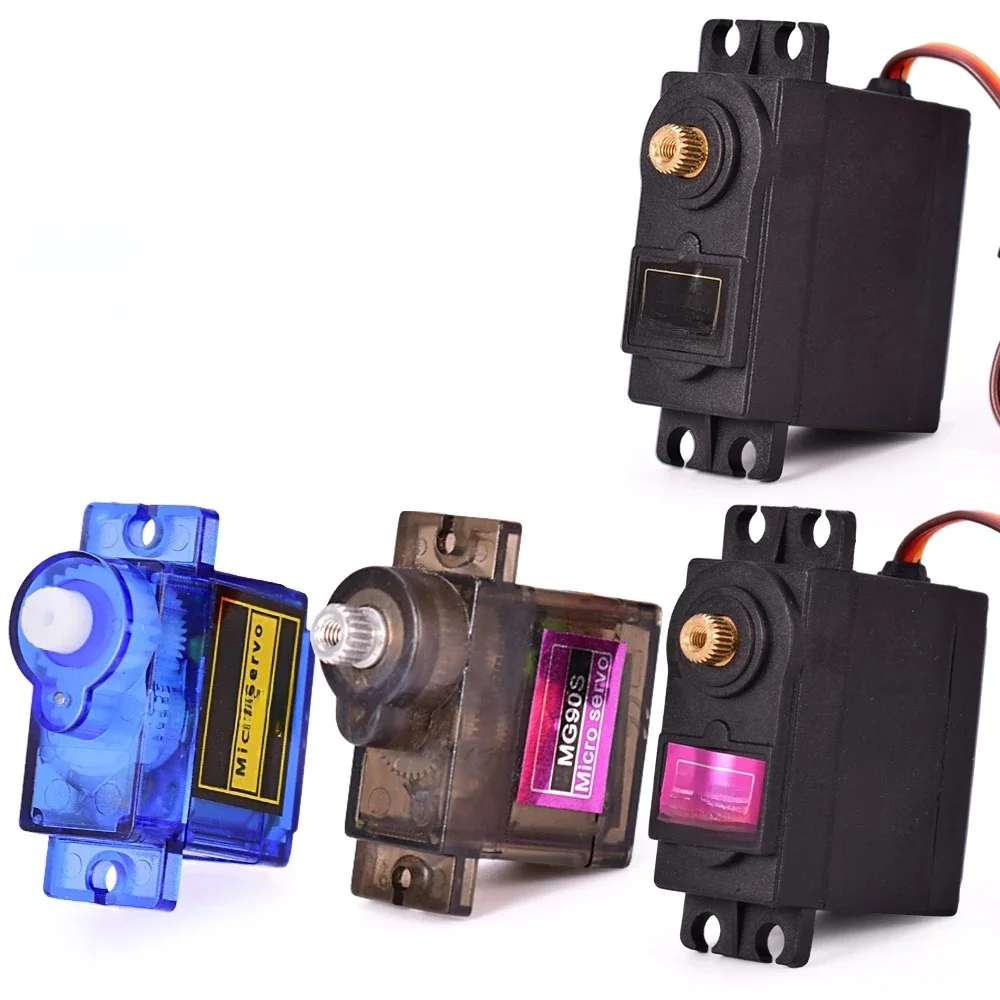 MG995 MG996r SG90 9g MG90s Metaal/Plastic Gear 180 Graden Micro Servomotor Set voor RC Vliegtuig Vaste vleugel Vliegtuigen model telecontro - afbeelding 2