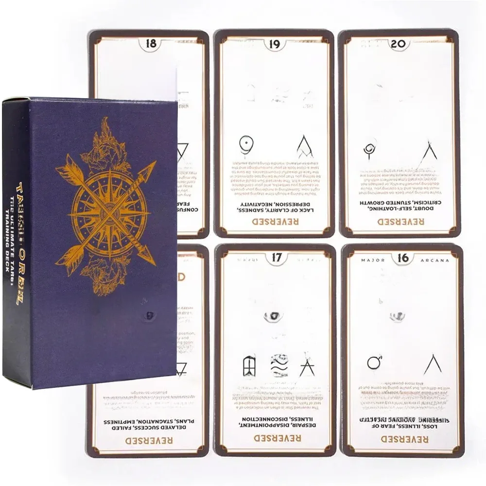 Nouveau 78 pièces cartes le jeu d'entraînement de Tarot ultime Oracle destin Divination cartes de Tarot révélation de Fortune jeux de cartes jeu de société de fête