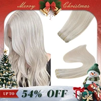 Ugeat-extensiones de trama de cabello humano para mujer, mechones de cabello Natural suave de 14-24 "", 100G, cosido