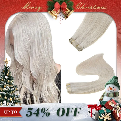 Ugeat-extensiones de trama de cabello humano para mujer, mechones de cabello Natural suave de 14-24 "", 100G, cosido