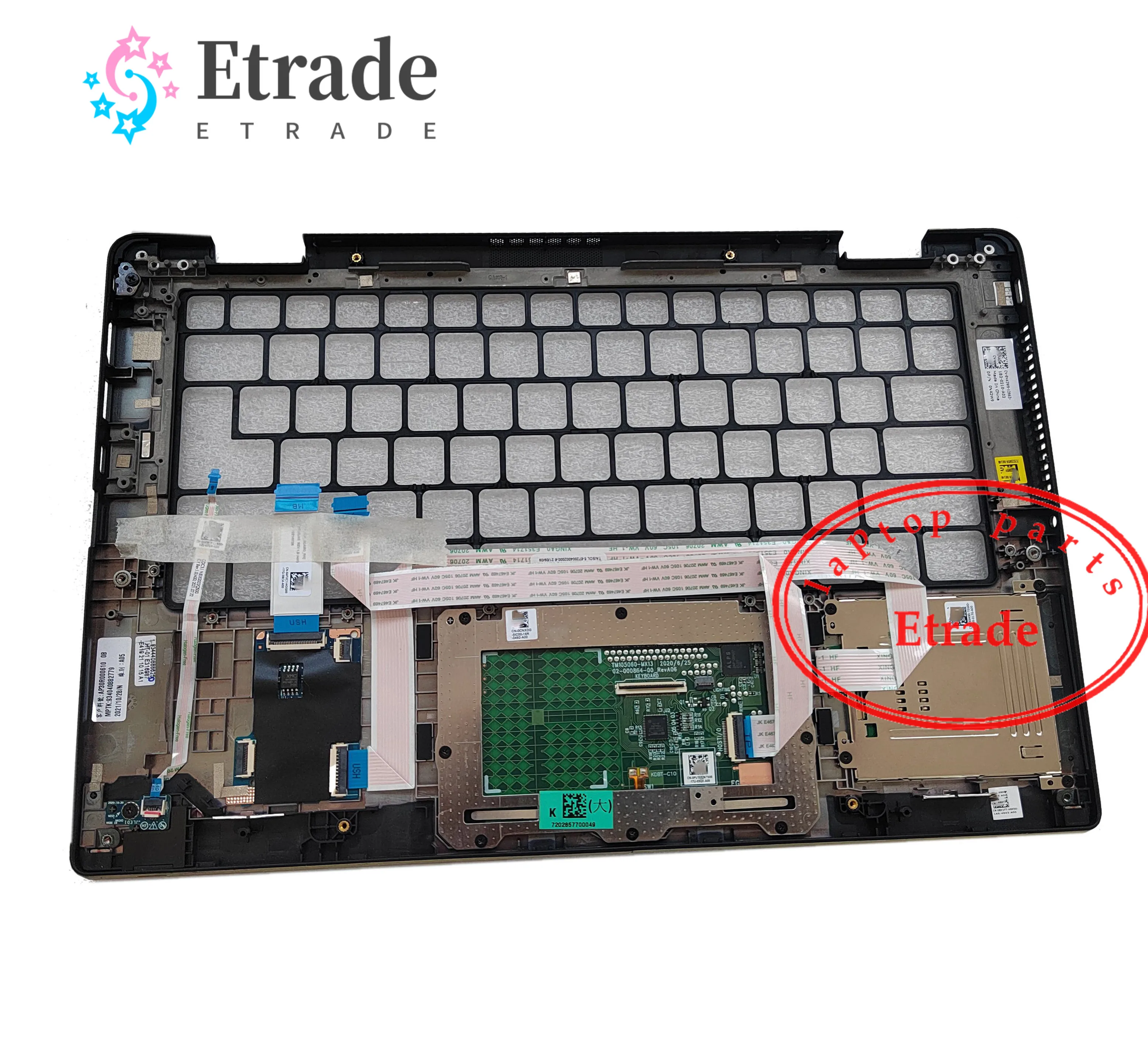 New Original For Dell Latitude 7320 Palmrest Touchpad W/Keyboard Upper Case 0N42W9 N42W9