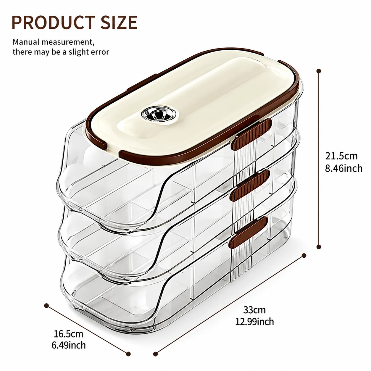 Double-Row Triple-Tier Egg Holder With Cushioned Slots, A Locking Handle, And Reinforced Corners For Safe Transport