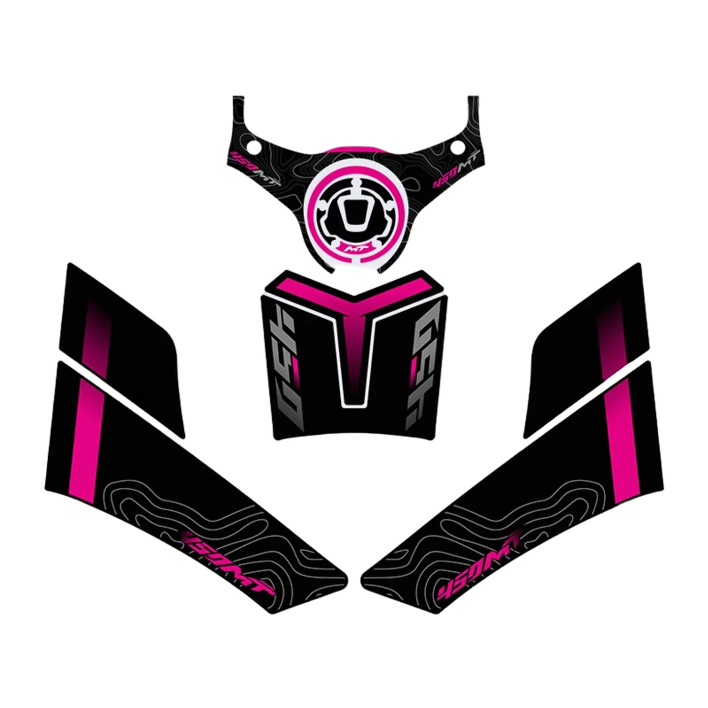Anti Slip Fuel Tank Sticker Modified Motorcycle Protection Sticker Anti-Wear Sticker Accessories For CFMOTO 450MT 2024-2026