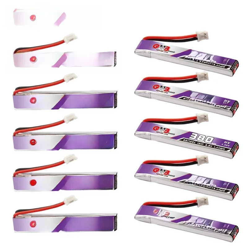 1-10 sztuk GNB 1S 380mAh HV 3.8V 60C/120C akumulator Lipo do RC FPV Tiny Drone Quadcopter części do helikoptera 3.8V akumulator — zdjęcie produktu 7
