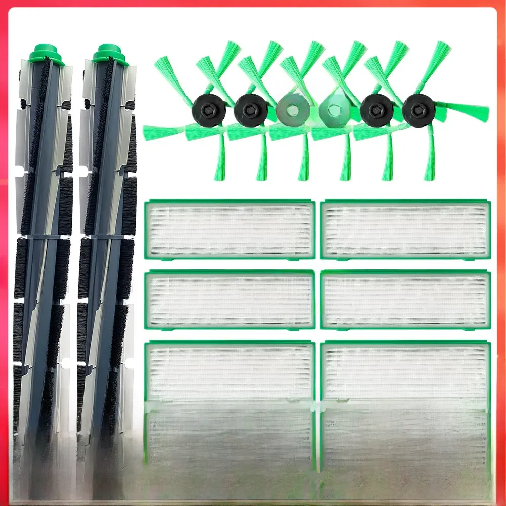 Accessoires de remplacement adaptés à l'aspirateur Vorwerk VR200 / VR300 : brosse principale en caoutchouc, brosses latérales ro