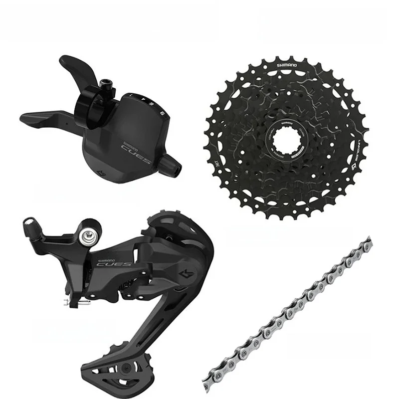 AliExpress Shimano SHIMANO CUES U4000 9Speed Groupset for MTB Bike U3020 or U4020 Rear Derailleurs CN-LG500 Chain CS-LG300 11-36T K7 Bike Parts