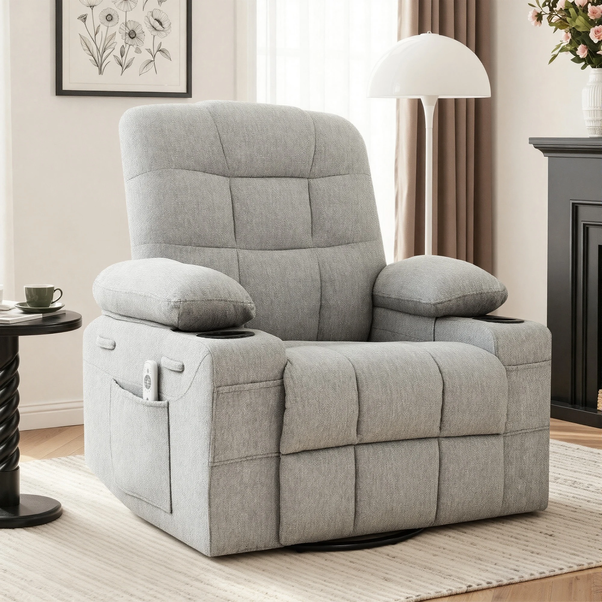 كرسي استرخاء دوار يدوي مع خاصي - مراجعة Rocking Chair Nursery وسعره