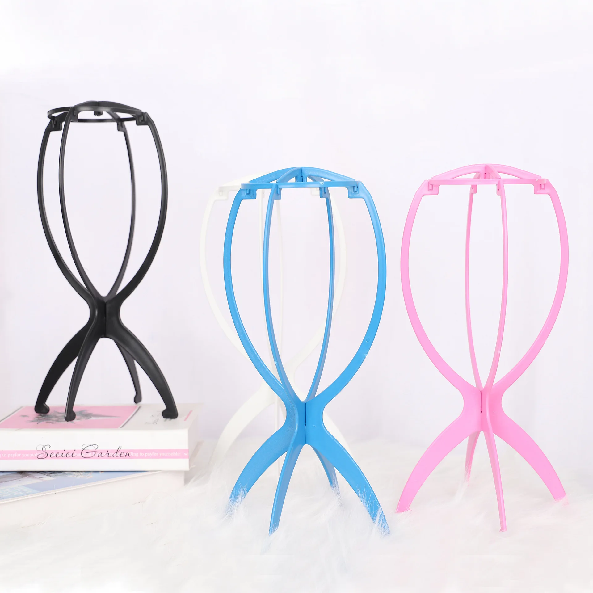 Wig Additions Plastic Wig Stands-That Are Detachable Plastic Shaping Support Frames Wig Care Tools Suitable for All Types of Wig