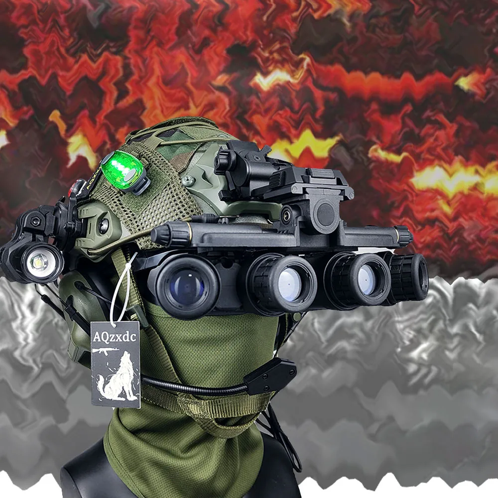 

Green Camouflage Tactical Helmet for Paintball CS Hunting Airsoft with Built-in Headphones And Mask Protective Cosplay Gear