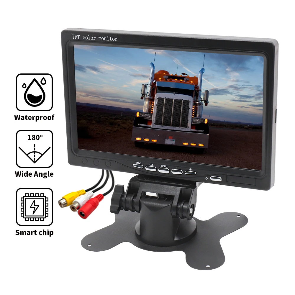 

9V-36V TFT LCD Car Monitor with Rearview Camera and Dual Video Inputs for Parking Assistance
